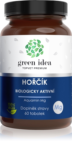 Green Idea Hořčík Aquamin tobolky pro podporu normální činnosti nervové soustavy, svalů, zubů a snížení míry únavy