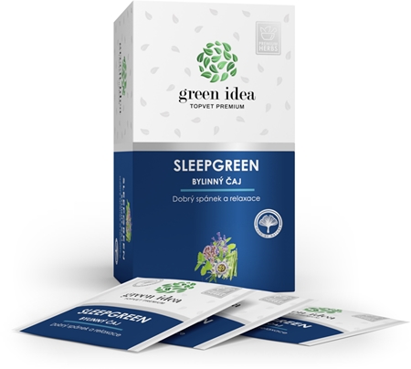 Green Idea Sleepgreen bylinný čaj pri ťažkostiach so spánkom a zaspávaním