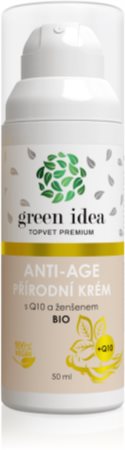Green Idea  Topvet Premium Antiage natural cream with Q10 and ginseng crème pour peaux matures