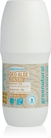 Greenatural vDeodorant Roll-On Ginger mineralinis dezodorantas su hialurono rūgštimi