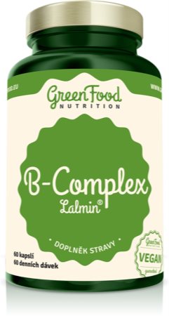 GreenFood Nutrition B-Complex Lalmin® kapsle pro normální činnost nervové soustavy a krásnou pleť