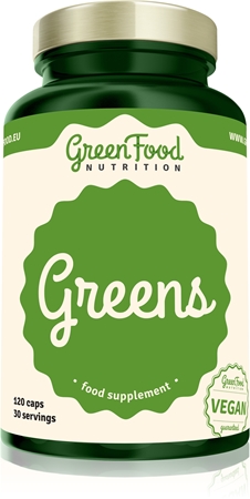 GreenFood Nutrition Greens kapsle pro detoxikaci organismu a podporu imunity