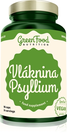 GreenFood Nutrition Vláknina Psylium kapsle pro podporu zažívání