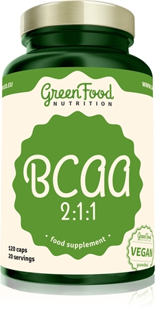 GreenFood Nutrition BCAA 2:1:1 podpora růstu svalů