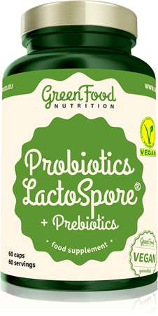 GreenFood Nutrition Probiotics LactoSpore® + Prebiotics kapsuly s probiotikami