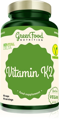 GreenFood Nutrition Vitamin K2 kapsle pro podporu zdraví kostí a kloubů