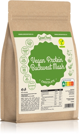 GreenFood Nutrition Vegan Protein Buckwheat Mash pohanková kaše s proteinem