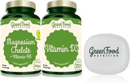 GreenFood Nutrition Magnesium Chelate with Vitamin B6 + Vitamin D3 ensemble pour soutenir le système immunitaire