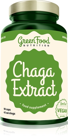 GreenFood Nutrition Chaga Extract kapsle ze vzácné houby