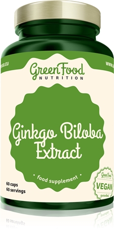 GreenFood Nutrition Ginkgo Biloba Extract kapsuly na podporu fyzického a duševného zdravia