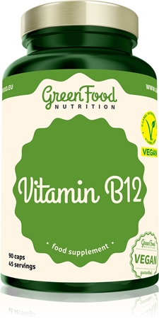 GreenFood Nutrition Vitamin B12 Kapseln zur Reduzierung von Müdigkeit und Erschöpfung