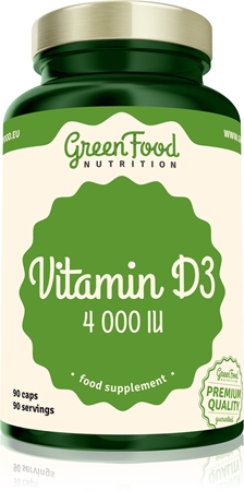 GreenFood Nutrition Vitamin D3 4000IU kapsle s vitamínem D