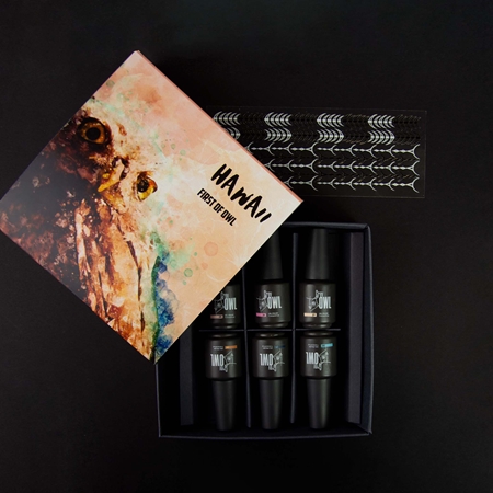Grey Owl GO Hawaii Set nail polish set using a UV/LED lamp