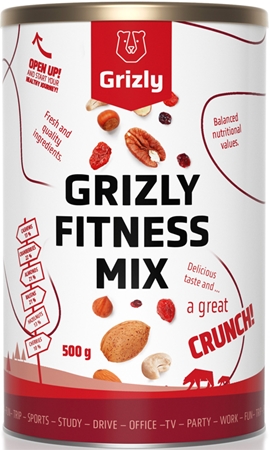 Grizly Fitness směs směs ořechů a sušených plodů
