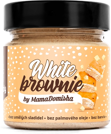 Grizly White brownie by MamaDomisha ořechová pomazánka s čokoládou
