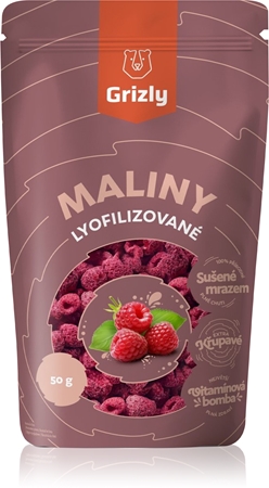 Grizly Maliny liofilizowane suszone owoce