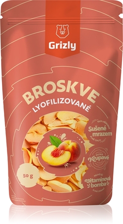 Grizly Broskve lyofilizované sušené ovoce