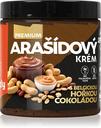Grizly Arašídový krém s belgickou hořkou čokoládou 100% ořechový krém s čokoládou