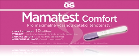 GS Mamatest Comfort 10 mIU/ml tehotenský test jednorazový