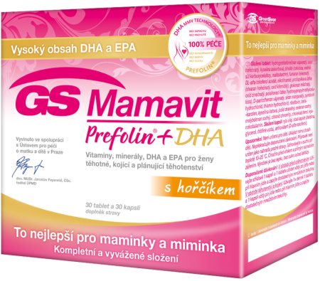 GS Mamavit Prefolin+DHA+EPA tablety a kapsle pro těhotné a kojící ženy