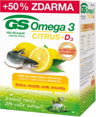 GS Omega 3 Citrus Kapsle doplněk stravy pro posílení imunity