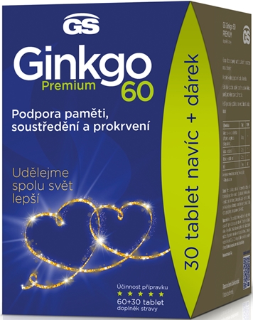 GS Ginkgo 60 dárkové balení tablety pro podporu paměti a koncentrace