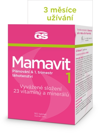 GS Mamavit 1 Plánování a 1. trimestr tablety pro ženy těhotné, kojící nebo plánující těhotenství