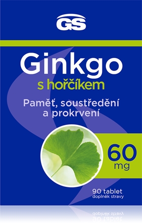 GS Ginkgo 60 mg s horčíkom tablety na podporu pamäti a koncentrácie