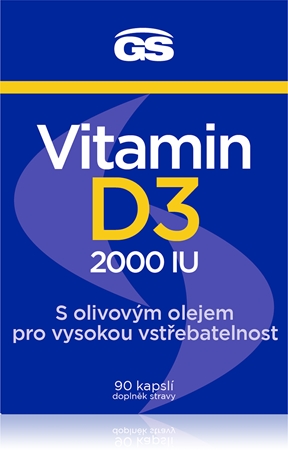 GS Vitamin D3 2000 IU kapsuly s vitamínom D