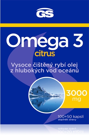 GS Omega 3 Citrus 3000 mg kapsle pro normální činnost srdce a mozku