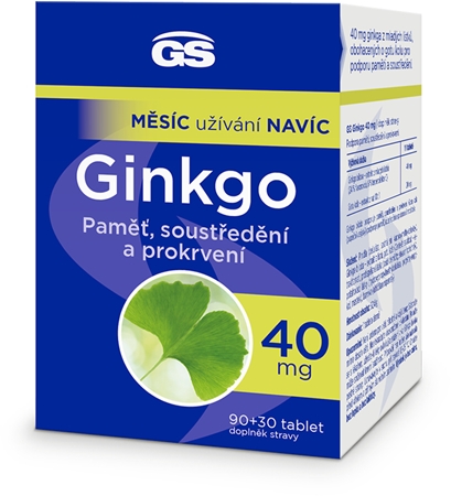 GS Ginkgo 40 mg tablety pro podporu duševní rovnováhy