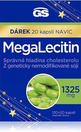 GS Megalecitin 1325 mg kapsle pro udržení normální hladiny cholesterolu