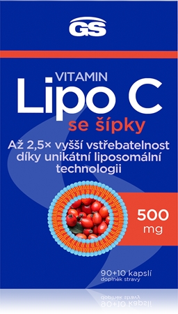 GS Lipo C 500 mg se šípky kapsle pro podporu imunitního systému
