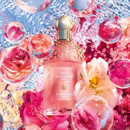 GUERLAIN Aqua Allegoria Perle Rosa Rossa Eau de Parfum με μικροπέρλες χωρίς αλκοόλ για γυναίκες