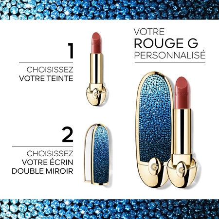 GUERLAIN L'Heure Bleue Double Mirror Jewel Case étui pour rouge à lèvres avec miroir