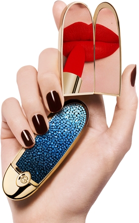 GUERLAIN L'Heure Bleue Double Mirror Jewel Case Lippenstift-Etui mit Spiegel
