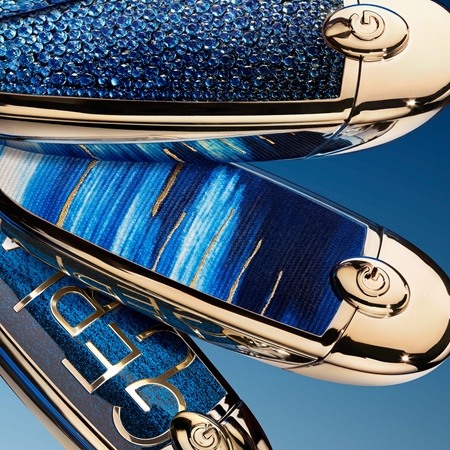 GUERLAIN L'Heure Bleue Double Mirror Jewel Case Lippenstift-Etui mit Spiegel