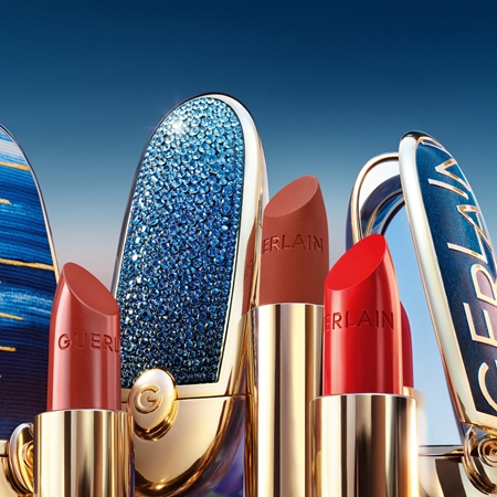 GUERLAIN L'Heure Bleue Double Mirror Jewel Case Lippenstift-Etui mit Spiegel