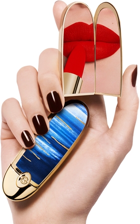 GUERLAIN L'Heure Bleue Double Mirror Jewel Case Lippenstift-Etui mit Spiegel