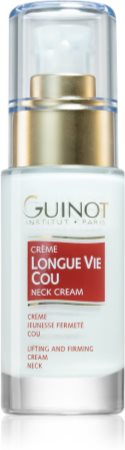 Guinot Longue Vie creme suavizante e reafirmante para unir a pigmentação do pescoço e decote