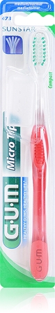 G.U.M Micro Tip Compact 473 Tandborste med ett kort huvud Medium