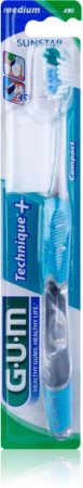 G.U.M Technique+ Compact cepillo de dientes con cabezal corto medio