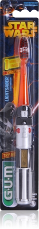 G.U.M Star Wars Lightsaber cepillo de dientes para niños con temporizador de luz