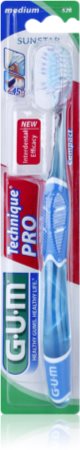 G.U.M Technique PRO Compact brosse à dents avec capuchon de protection medium