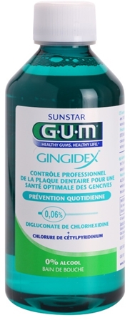 G.U.M Gingidex 0,06% sveikų dantenų burnos skalavimo skystis nuo apnašų be alkoholio