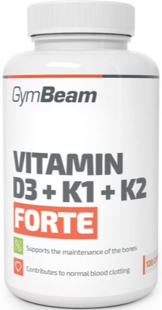 GymBeam Vitamin D3 + K1 + K2 Forte kapsuly na posilnenie imunity