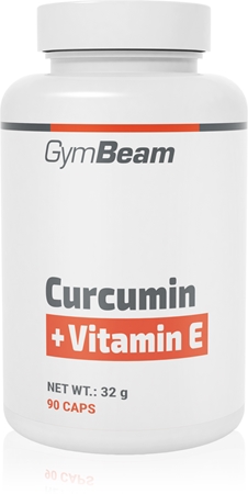 GymBeam Curcumin + Vitamin E Kapseln zum Schutz der Zellen vor oxidativem Stress
