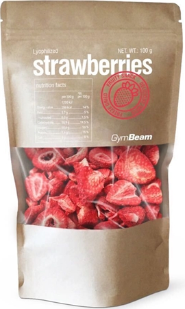 GymBeam Lyophilized Strawberries mrazem sušené ovoce