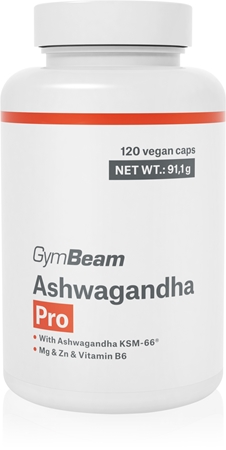 GymBeam Ashwagandha Pro kapsle pro podporu fyzického a duševního zdraví
