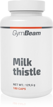 GymBeam Milk Thistle κάψουλες για την ενίσχυση της ηπατικής λειτουργίας